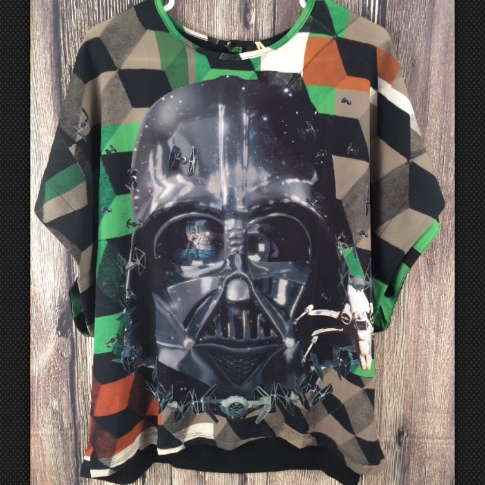 Preen Star Wars Black Green Vader Top